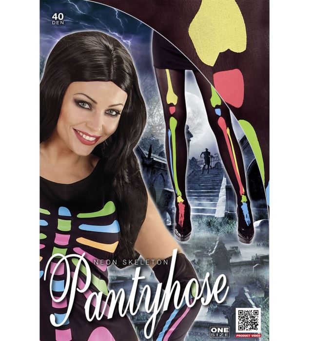 Neon Skeleton Pantyhose 40 Den