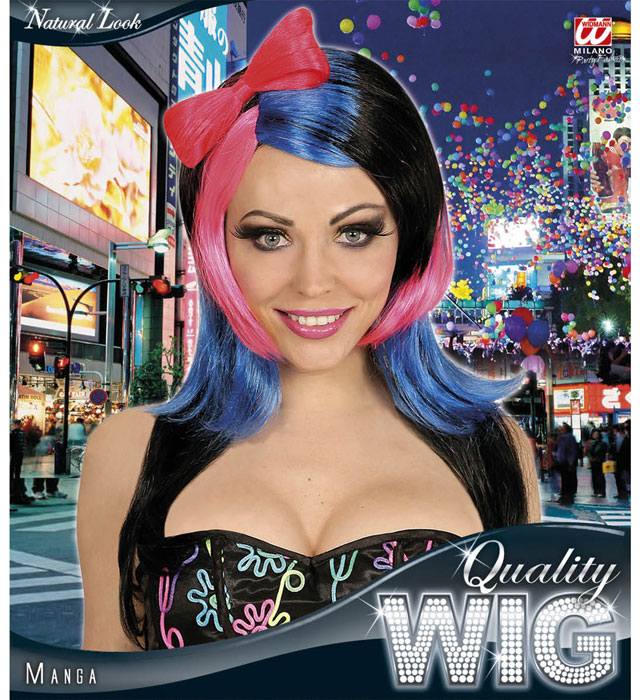 Manga Wig With Hair Bow In Polybag