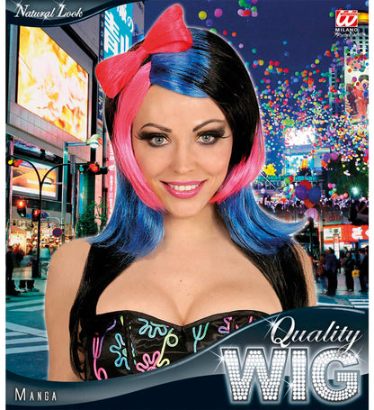 Manga Wig With Hair Bow In Polybag