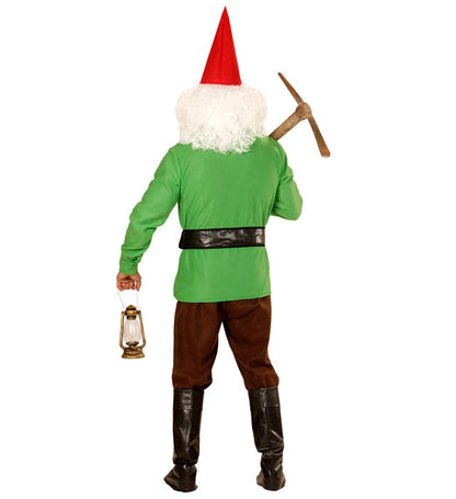 Green Gnome  Coat, Pants, Belt With Purse, Boot Covers, Hat, Eyebrows And Beard 