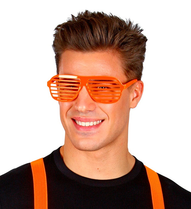 Neon Orange Shutter Glasses