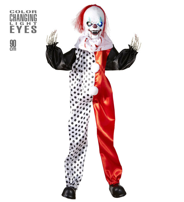 Killer Clown With Color Changing Light Eyes 90 Cm 