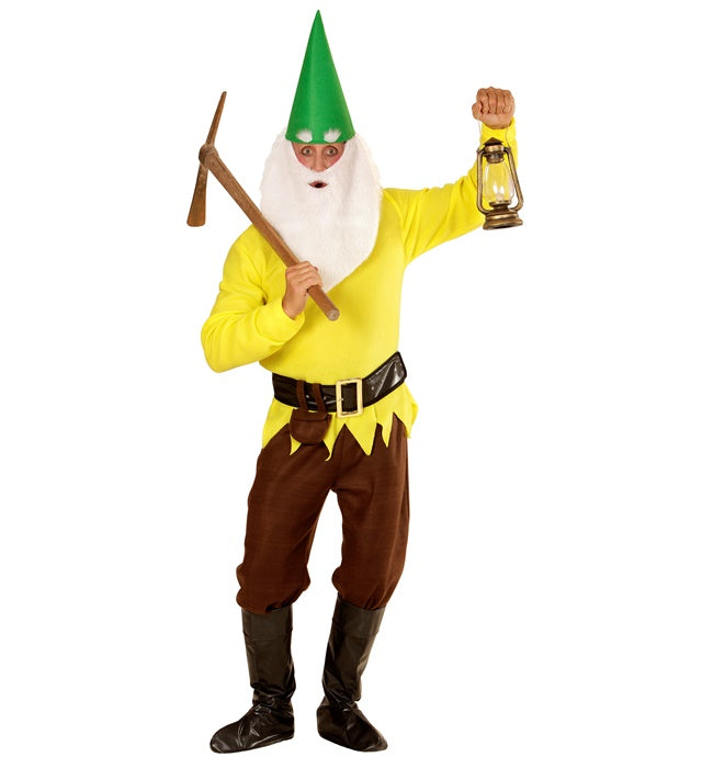 Yellow Gnome  Coat, Pants, Belt With Purse, Boot Covers, Hat, Eyebrows And Beard 