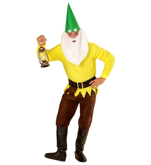 Yellow Gnome  Coat, Pants, Belt With Purse, Boot Covers, Hat, Eyebrows And Beard 