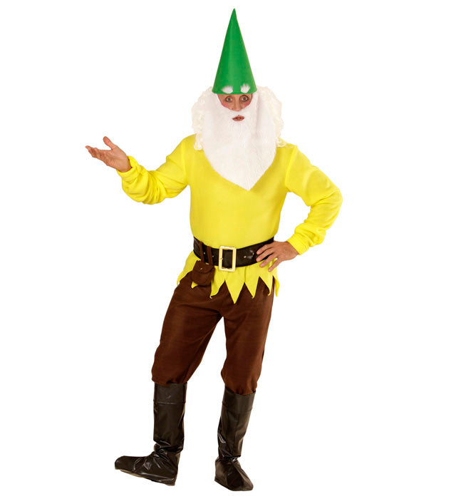 Yellow Gnome  Coat, Pants, Belt With Purse, Boot Covers, Hat, Eyebrows And Beard 