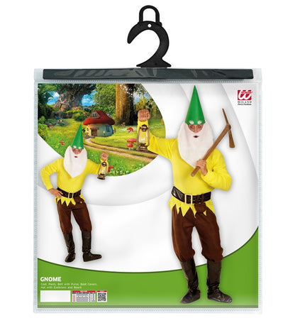 Yellow Gnome  Coat, Pants, Belt With Purse, Boot Covers, Hat, Eyebrows And Beard 