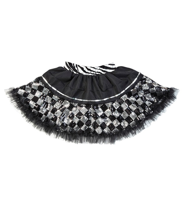 Black/Silver Chequered Sequin Tutu