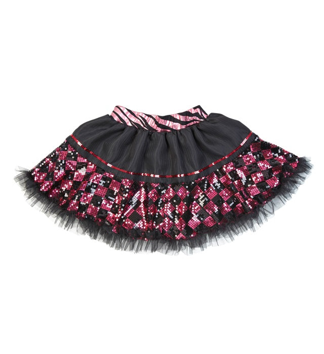 Black/Pink Chequered Sequin Tutu