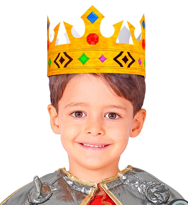 Set Of 6 Paintable Paper Crowns 3 Styles Ass.