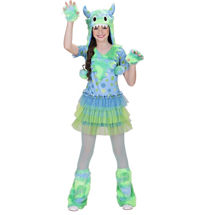 Monster Girl Dress Headpiece Gloves Leg Warmers 3 Colours Assorted Costume for Girls Image 2