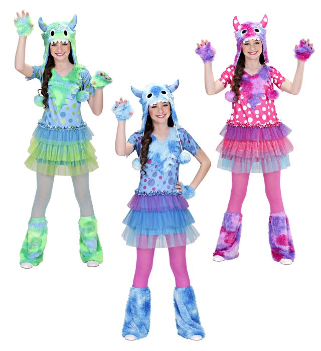 Monster Girl Dress Headpiece Gloves Leg Warmers 3 Colours Assorted Costume for Girls Image 4