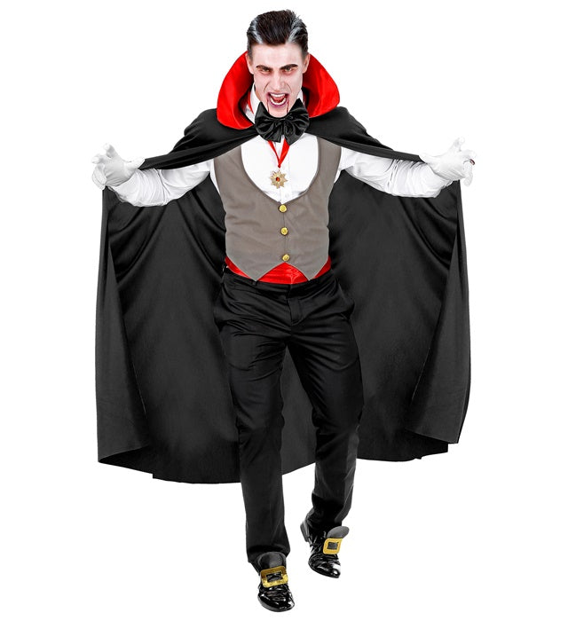 Vampire  Vest, Cummerbund, Bow Tie, Necklace With Medallion, Gloves, Cape 