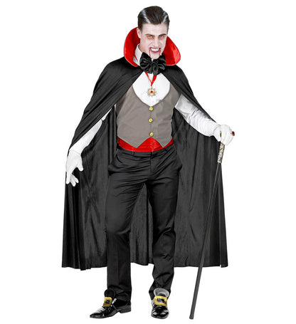 Vampire  Vest, Cummerbund, Bow Tie, Necklace With Medallion, Gloves, Cape 