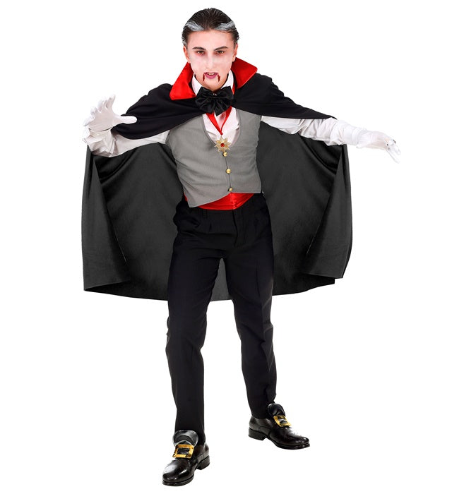 Vampire  Vest, Cummerbund, Bow Tie, Necklace With Medallion, Gloves, Cape 