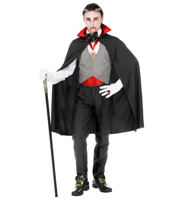 Vampire  Vest, Cummerbund, Bow Tie, Necklace With Medallion, Gloves, Cape 