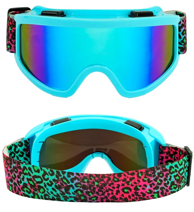 Goggles Après-Ski Winter Party Festival Animalier Leopard Rainbow