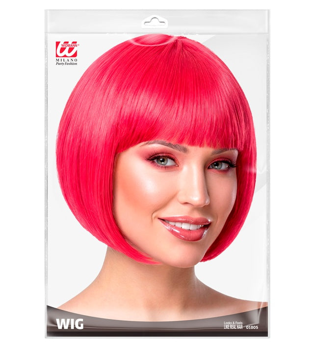 Hot Pink Chanel Wig In Polybag