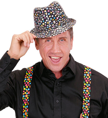 Multicolor Polka Dots Sequined Fedora