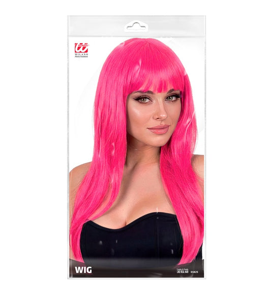 Hot Pink Vogue Wig In Polybag