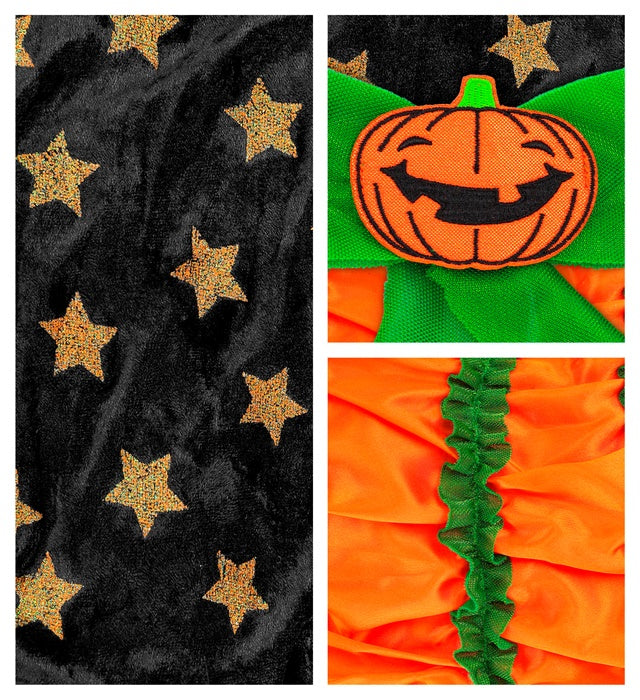 Pumpkin Witch  Dress, Mini Hat 