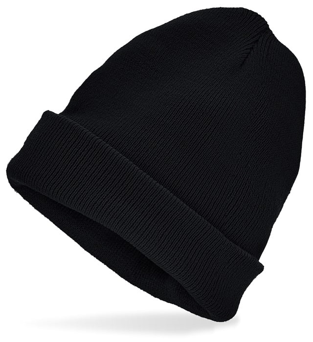 Hat Beanie Black Wool Look
