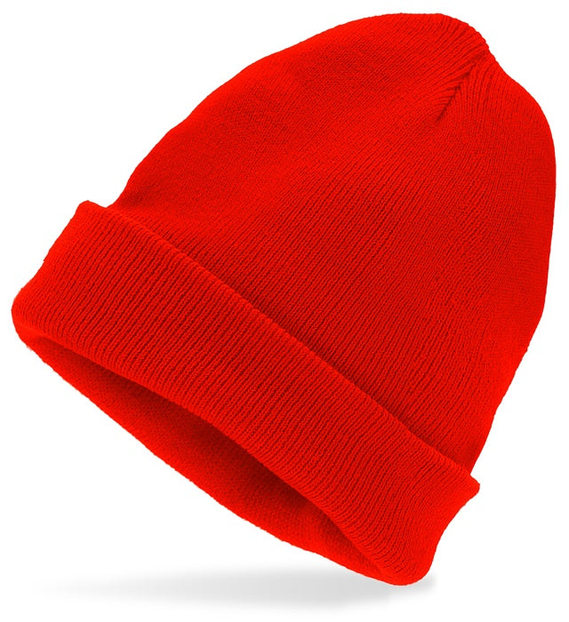 Hat Beanie Red Wool Look