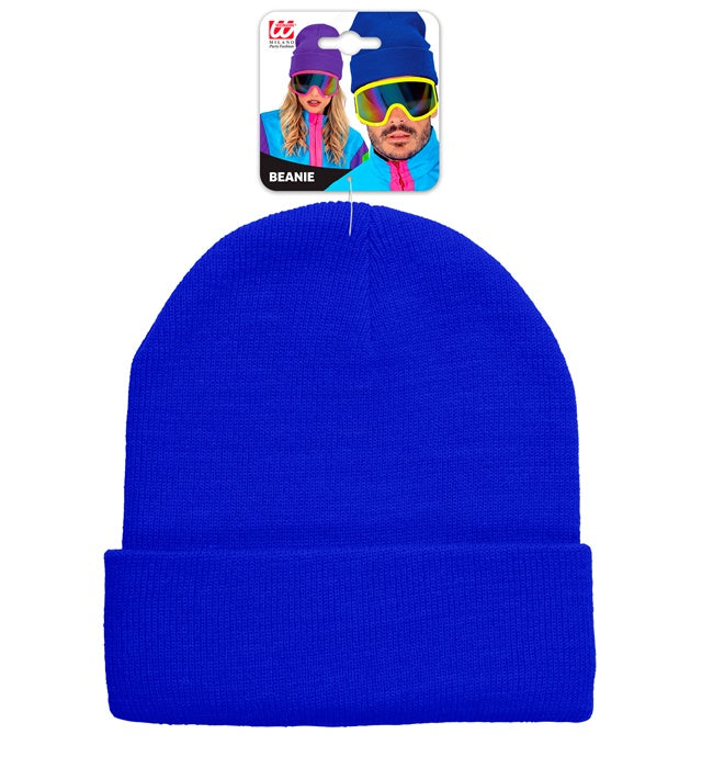 Hat Beanie Blue Wool Look
