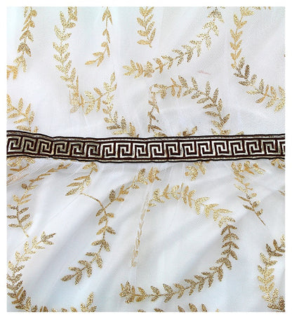 Greek Goddess  Toga Dress, Bracelets, Laurel Wreath 