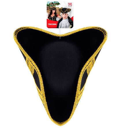 Tricorn With Gold Trim Felt