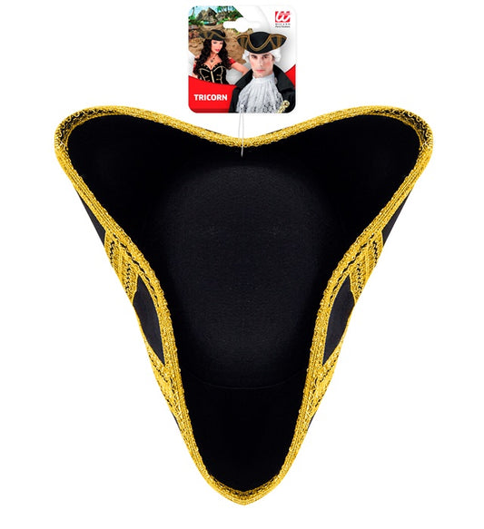 Tricorn With Gold Trim Felt