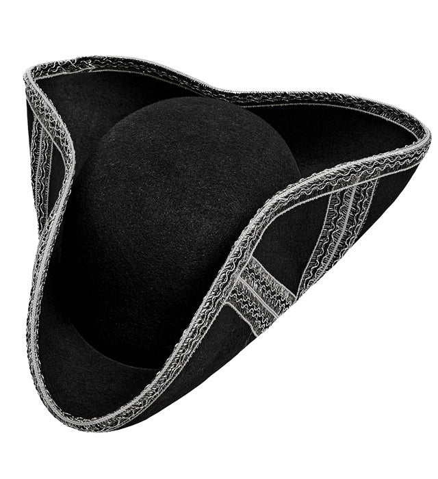 Tricorn With Silver Trim Felt