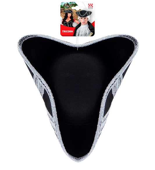 Tricorn With Silver Trim Felt