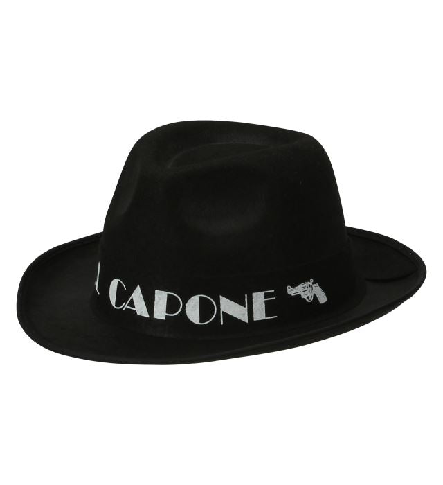 Felt Black Al Capone Hat