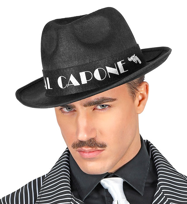 Felt Black Al Capone Hat