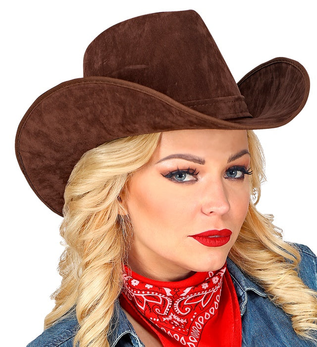 Suede Look Cowboy Hat