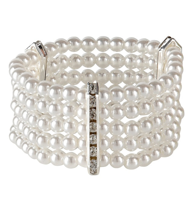 Deluxe Pearl Bracelet With Strass