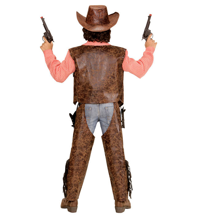 Cowboy  Shirt With Vest, Chaps, Hat 