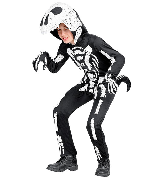 T-Rex Skeleton  Hooded Overalls With Mask 