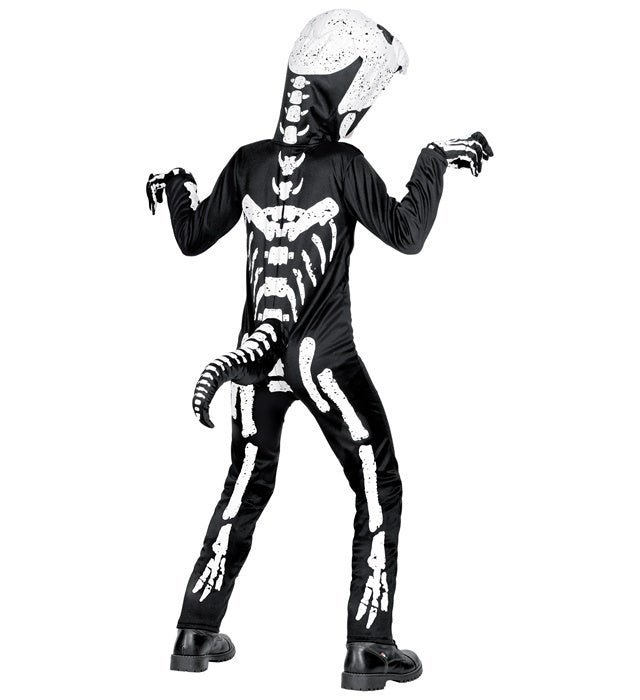 T-Rex Skeleton  Hooded Overalls With Mask 