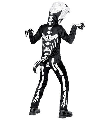 T-Rex Skeleton  Hooded Overalls With Mask 