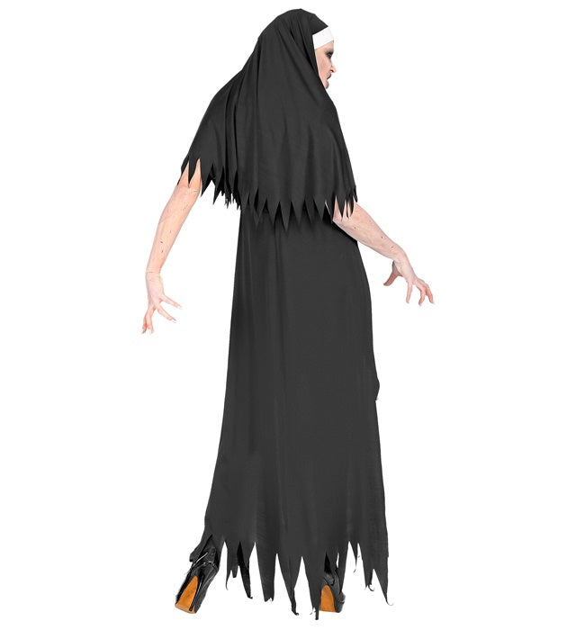 Horror Nun  Dress With Overskirt, Headpiece 