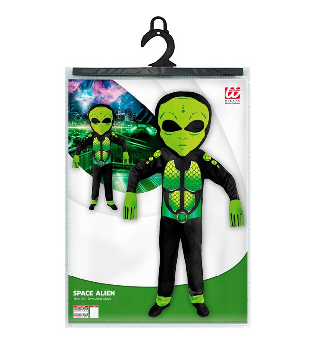 Space Alien  Overalls, Oversized Mask 