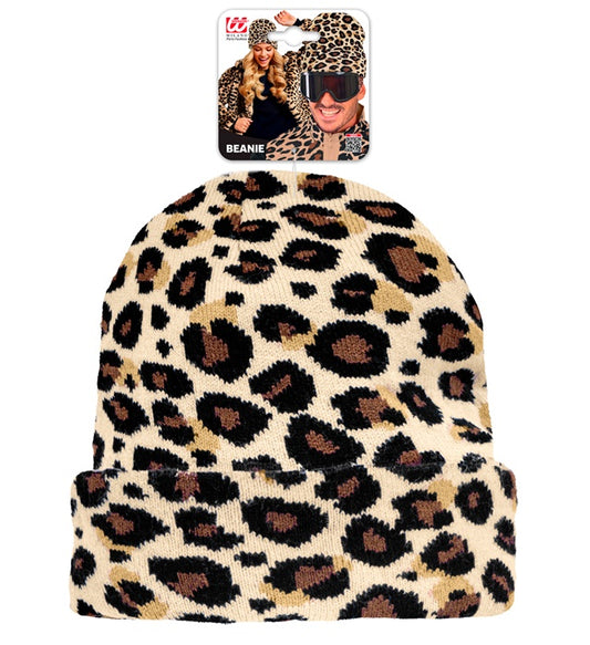 Hat Beanie Animalier Leopard Wool Look