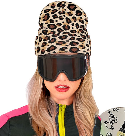 Hat Beanie Animalier Leopard Wool Look