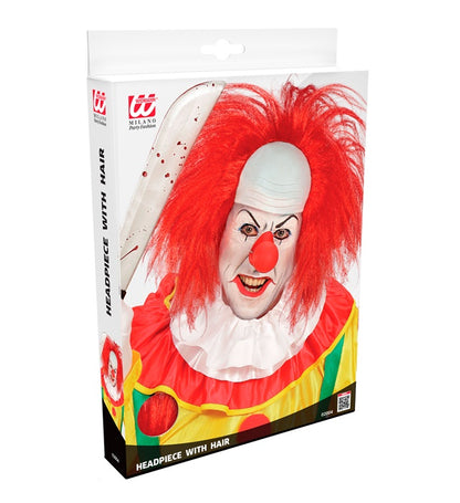 Clown Headpiece With Red Hair In Box