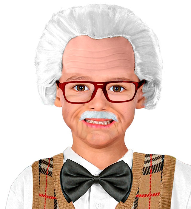 Grandpa Headpiece With Moustache & Glasses In Box