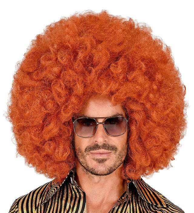 Copper Oversized Afro Wig In Box