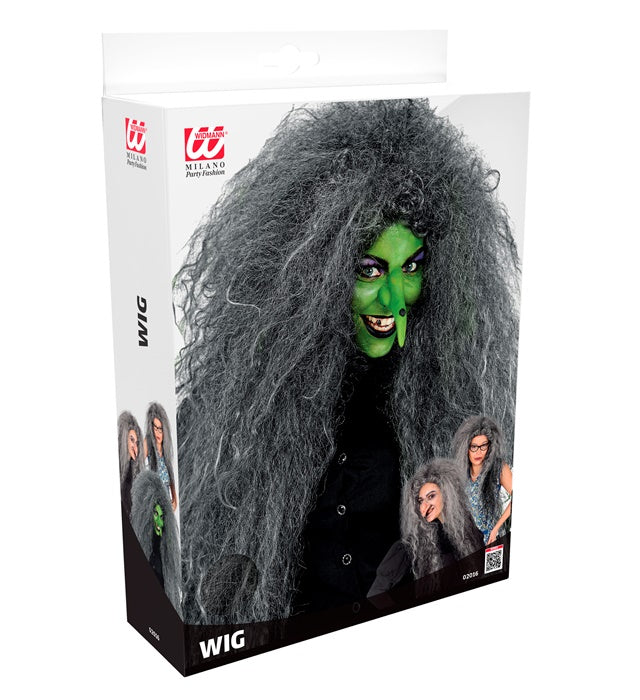 Grey Oversized Frise' Wig In Box