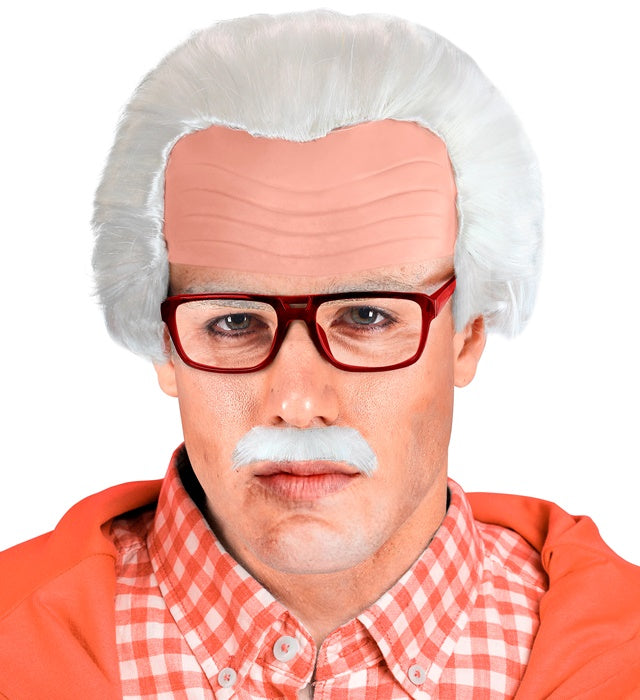Grandpa Headpiece With Moustache & Glasses In Box