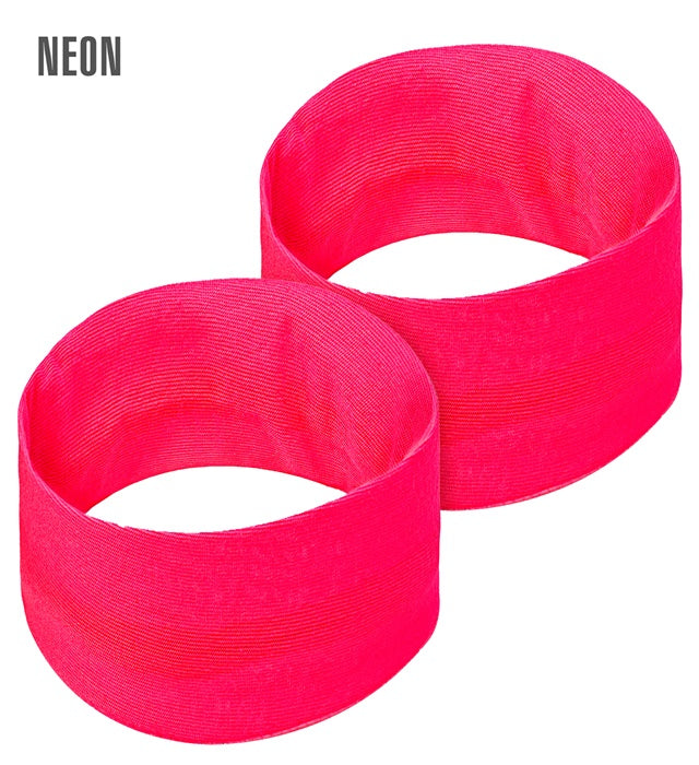 Pair Of Neon Pink Wristbands